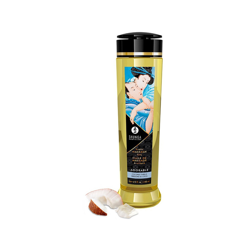 Shunga Huile de massage Adorable Frissons de Coco 240mL